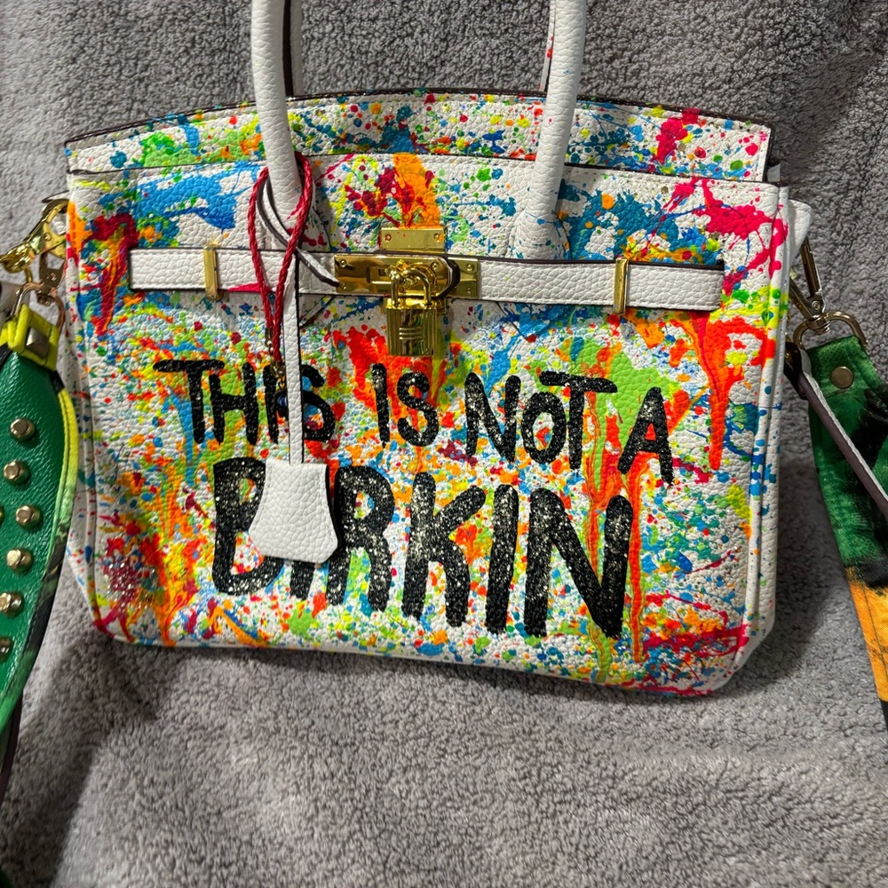 COPY - Anca Barbu hand painted This is not a Birken purse